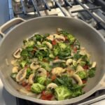 sautéed vegetables for quiche