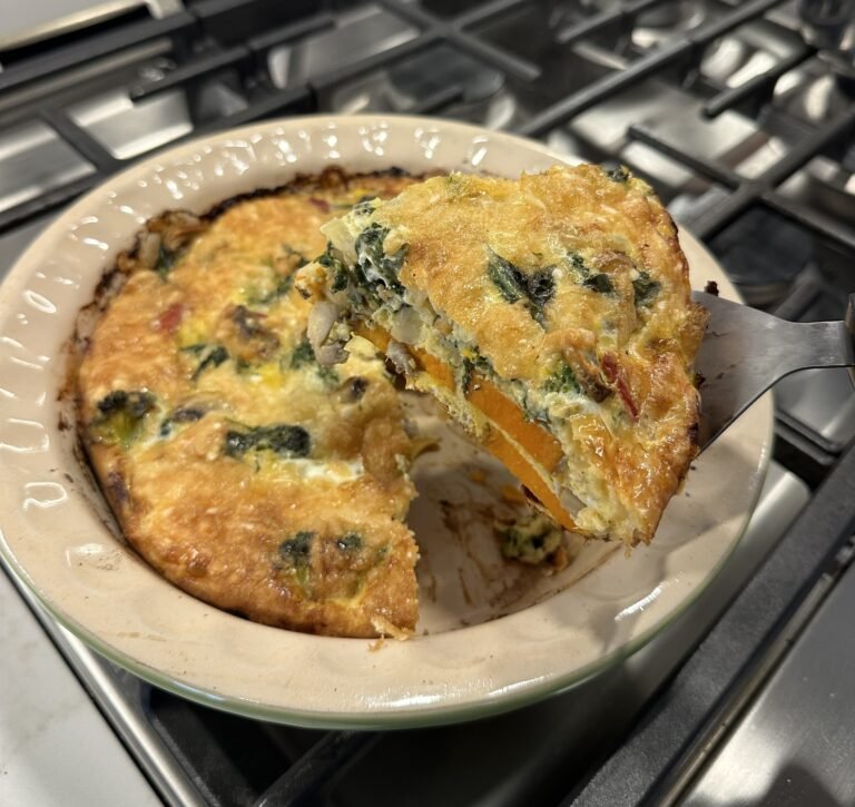 sweet potato crust vegetable quiche