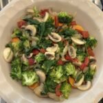 vegetables over sweet potato